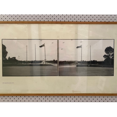 778 - Two printed photos of Canberra and Paris, dated '82 and '83, each image approx 21cm x 31cm (2)