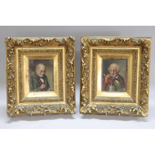 858 - A. Mikota (German, 19th century) Schnüpfer; and Raücher, oil on panel, both signed 'A Mikota' (upper... 