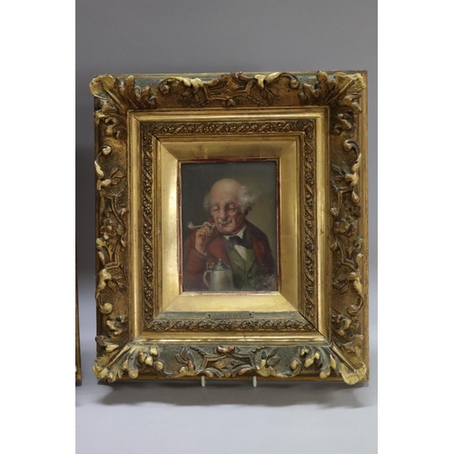 858 - A. Mikota (German, 19th century) Schnüpfer; and Raücher, oil on panel, both signed 'A Mikota' (upper... 