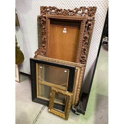 790 - Assortment of frames, in various conditions, approx 68cm x 122cm and smaller