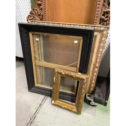 790 - Assortment of frames, in various conditions, approx 68cm x 122cm and smaller