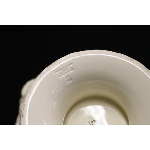 1002 - Wedgwood cream ware porcelain lattice work  'orange bowl', approx 23cm H x 21cm Dia