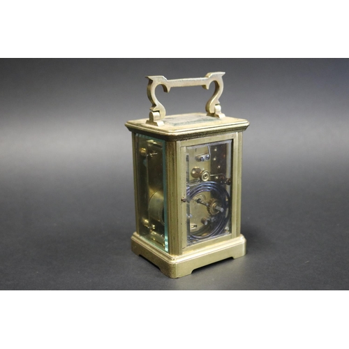 1016 - Arnold & Lewis of Manchester brass cased carriage clock, no key, untested, approx 15cm H to handle
