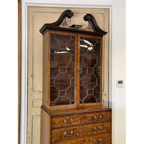 1703 - Fine antique 18th century English mahogany secretaire bookcase circa 1760's. Attributed to the works... 