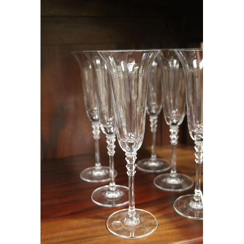 Sold at Auction: Mikasa trumpet flower champagne flutes, approx 23cm H each  (6)