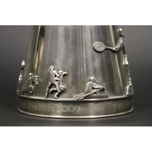 1001 - The Sport Australia Hall of Fame Legend 2009 trophy, made by the silversmith Peter Gertler, signed a... 