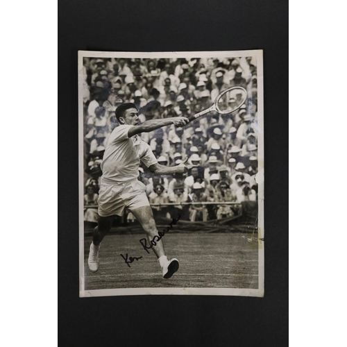 1011 - Collection of signed photographs, Wimbledon & Davis Cup, approx 20cm x 16cm and smaller. Provenance:... 