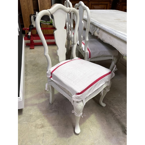 557 - Set of six antique painted dining chairs (6)