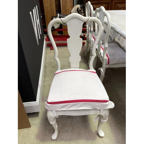 557 - Set of six antique painted dining chairs (6)