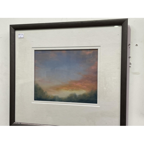 631 - Miranda Keeling Australia, Sky Symphony, pastel on paper, approx 52.5 cm x 51 cm