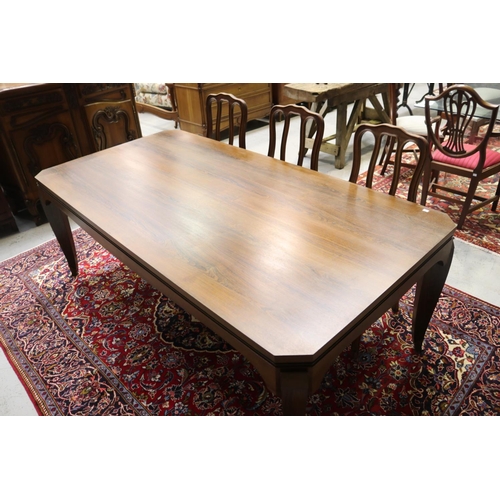 10 - Fine French rosewood mid century dining table, with cast bronze mounts, approx 73cm H x 200cm W x 10... 