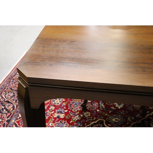 10 - Fine French rosewood mid century dining table, with cast bronze mounts, approx 73cm H x 200cm W x 10... 