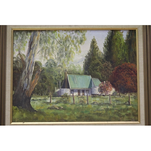 22 - Ronda?, Untitled, landscape with cottage, oil on board, signed lower right, approx 36.5cm x 49.5cm