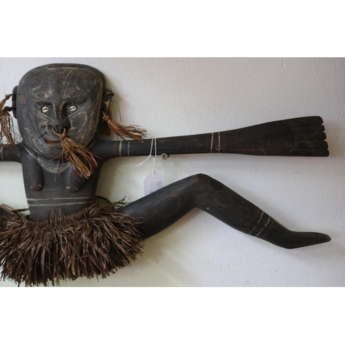 80 - Female ancestral figure, Sepik region, PNG, approx 28cm H x 68cm W