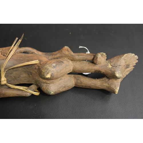 82 - Ancestral figure in the form of a mother suckling an infant, Sepik region, PNG, approx 55cm H