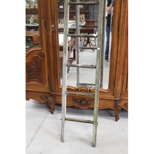 109 - Vintage wooden ladder, approx 337cm H