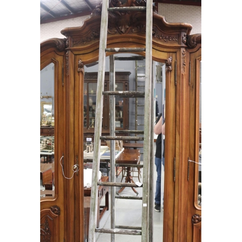 109 - Vintage wooden ladder, approx 337cm H