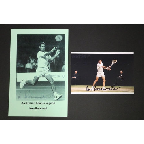 1072 - Assortment of photographs and prints, Australian Tennis Legend Ken Rosewall, NSW Open 1969, US Open ... 