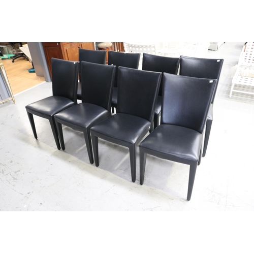 157 - Set of eight Italian leather dining chairs ‘Potocco’ (8), approx 86cm H x 54cm W x 46cm D