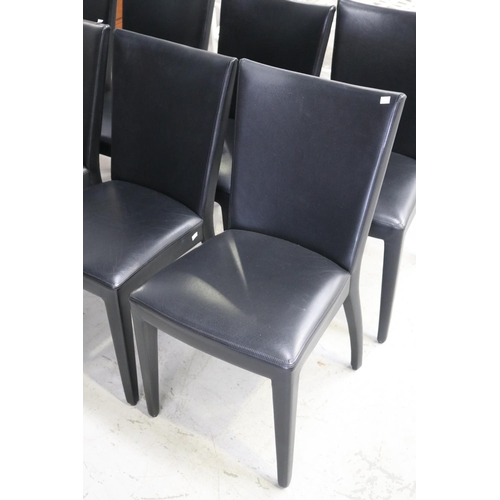 157 - Set of eight Italian leather dining chairs ‘Potocco’ (8), approx 86cm H x 54cm W x 46cm D