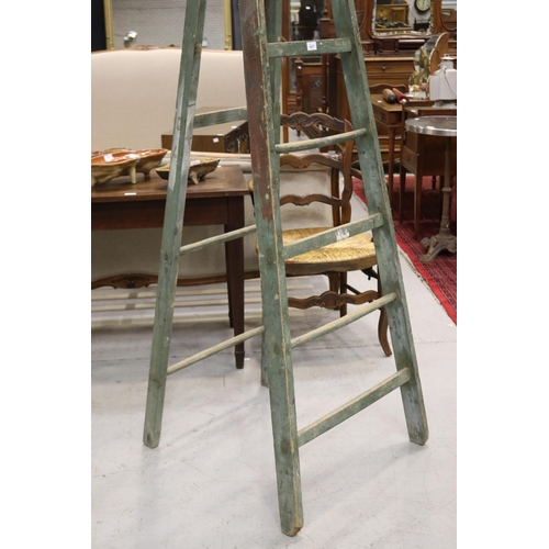 167 - Old French wooden ladder, approx 208cm H