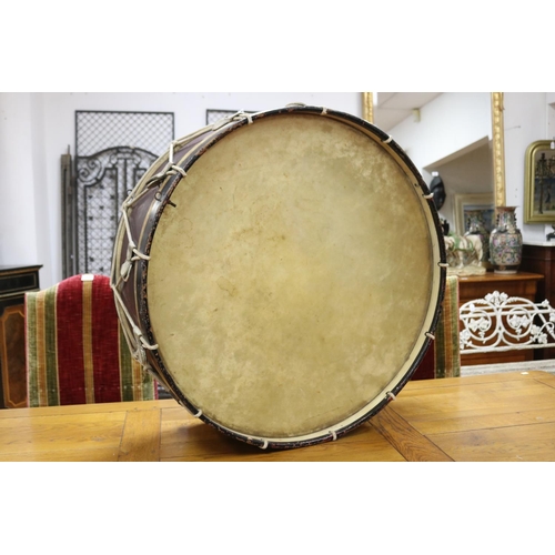 169 - Of Australian interest - Large bass drum, purchased from an antique shop in Richmond, Tasmania and c... 