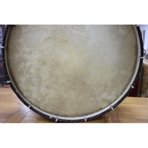 169 - Of Australian interest - Large bass drum, purchased from an antique shop in Richmond, Tasmania and c... 
