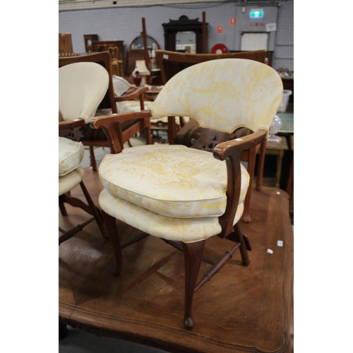 172 - Pair of vintage bridge armchairs, each approx 80cm H x 56cm W x 48cm D (2)