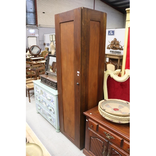 204 - Recycled tall single door cupboard, approx 205cm H x 57cm W x 50cm D