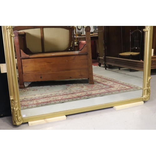 216 - Impressive & large French gilt salon mirror of rectangular form, approx 222cm H x 146cm W