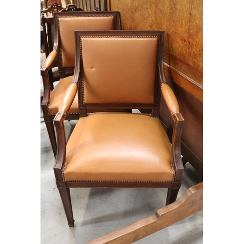 224 - Set of four French Directoire style armchairs, each approx 92cm H x 58cm W x 51cm D (4)