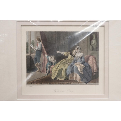 230 - Three antique hand coloured steel engravings, dated 1844 . each approx 10cm x 14cm (3)