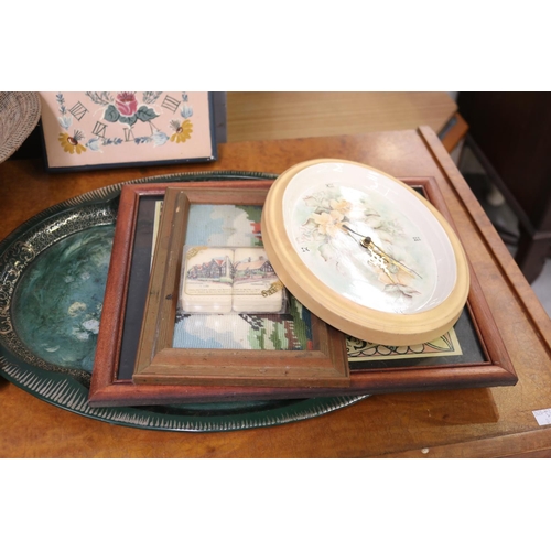 259 - Assorted lot of items to include basket, tray, etc, approx 47cm W and smaller