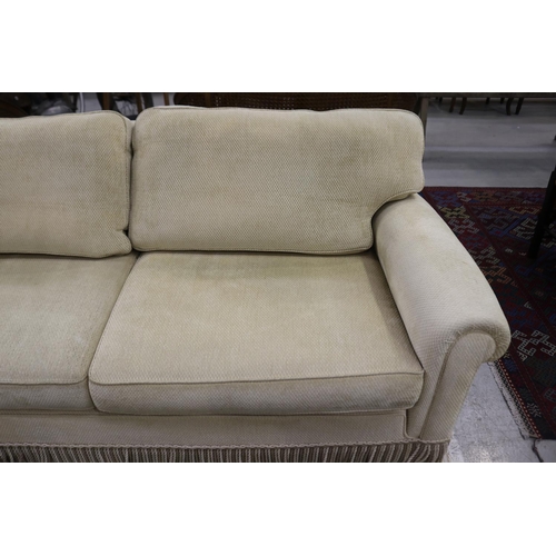 260 - Two seater upholstered couch / lounge with extra cushions, approx 190cm W