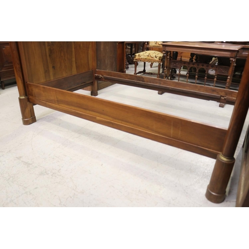 264 - Antique Empire revival mahogany day bed, approx 109cm H x 202cm L x 122cm W