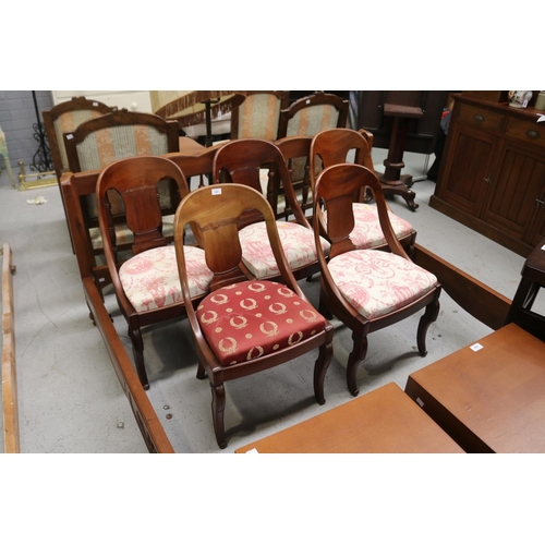 271 - Lot of five antique French Empire revival style chairs, restored (5)