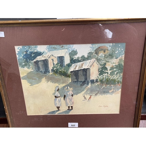 675 - John Copes, Village women, Jamaica west Indies, watercolour, signed lower right, approx 27cm x 35cm