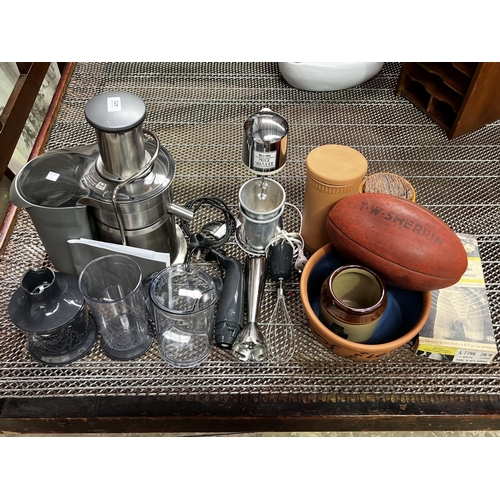 688 - Assortment of items to include juicer etc