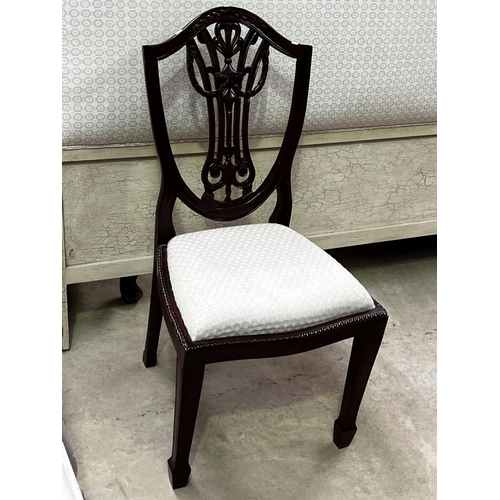 698 - Antique style shield back chair