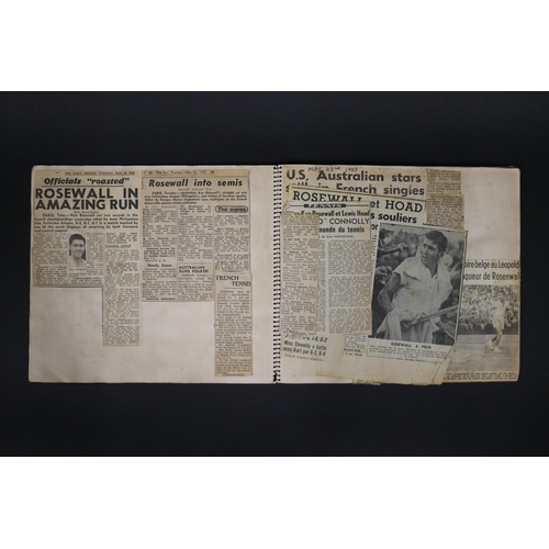 1063 - Book - Press clippings -1953-56, approx 24cm x 28cm. Provenance: Ken Rosewall Collection
