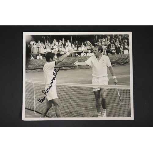 1115 - Black and white photograph of Ken Rosewall and Tony Roche at the end of US Open 1970, Forest Hills U... 