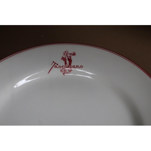 31 - Rare set of Sydney Art Deco cafe plates from the famous Trocadero, each approx 20cm Dia