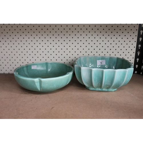 79 - Diana and Newtone by Bakewells bowls, approx 24cm W and smaller (2)