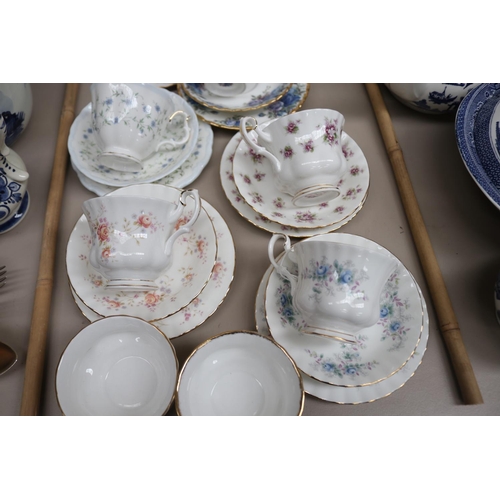 145 - Assortment of Royal Albert china, to include a tiered cake stand, sugar bowl, various cups and sauce... 