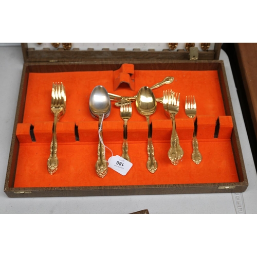 180 - Rodd gold plated part flatware service