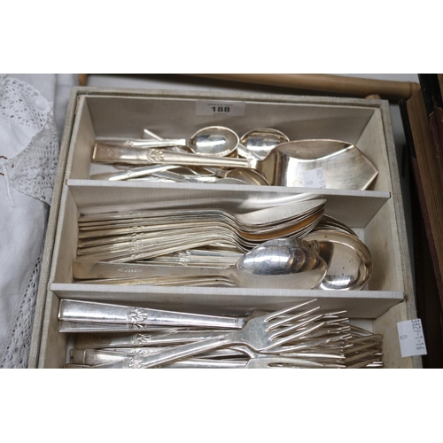 188 - Walker & Hall art Deco revival part flatware service