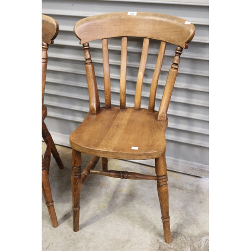 538 - Pair of English beech cottage chairs (2)