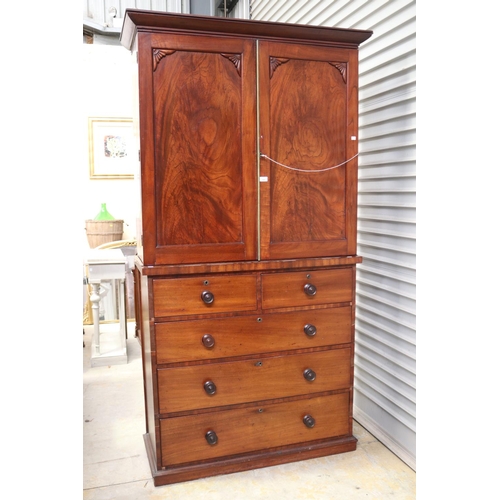 566 - A 19th century Australian cedar five drawer Chest with a later 