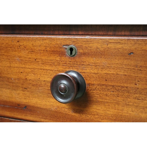 566 - A 19th century Australian cedar five drawer Chest with a later 