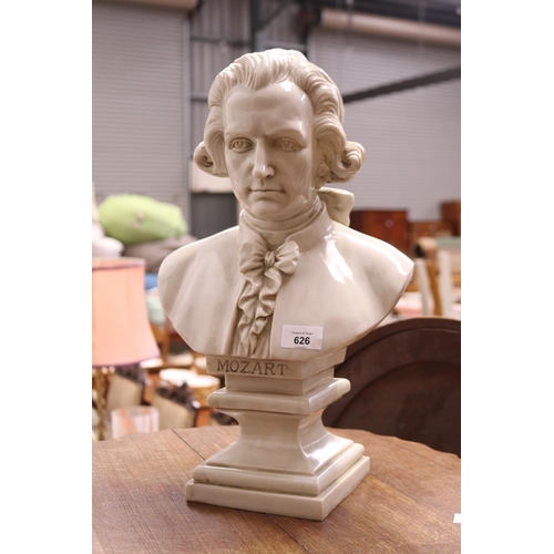 626 - Mozart bust by Chmozart approx  45 cm high